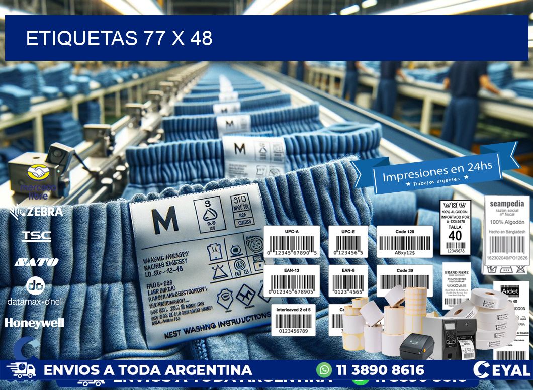ETIQUETAS 77 x 48