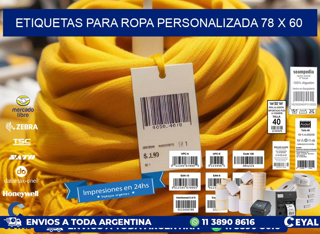 ETIQUETAS PARA ROPA PERSONALIZADA 78 x 60