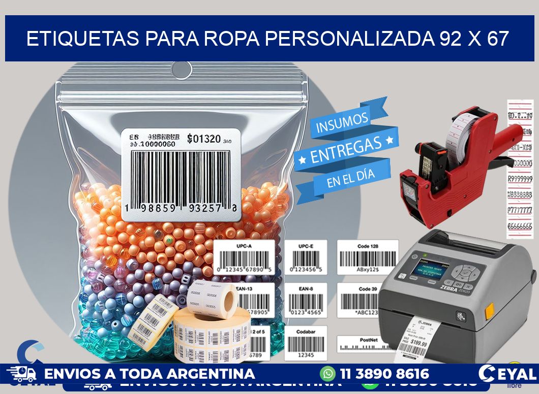 ETIQUETAS PARA ROPA PERSONALIZADA 92 x 67