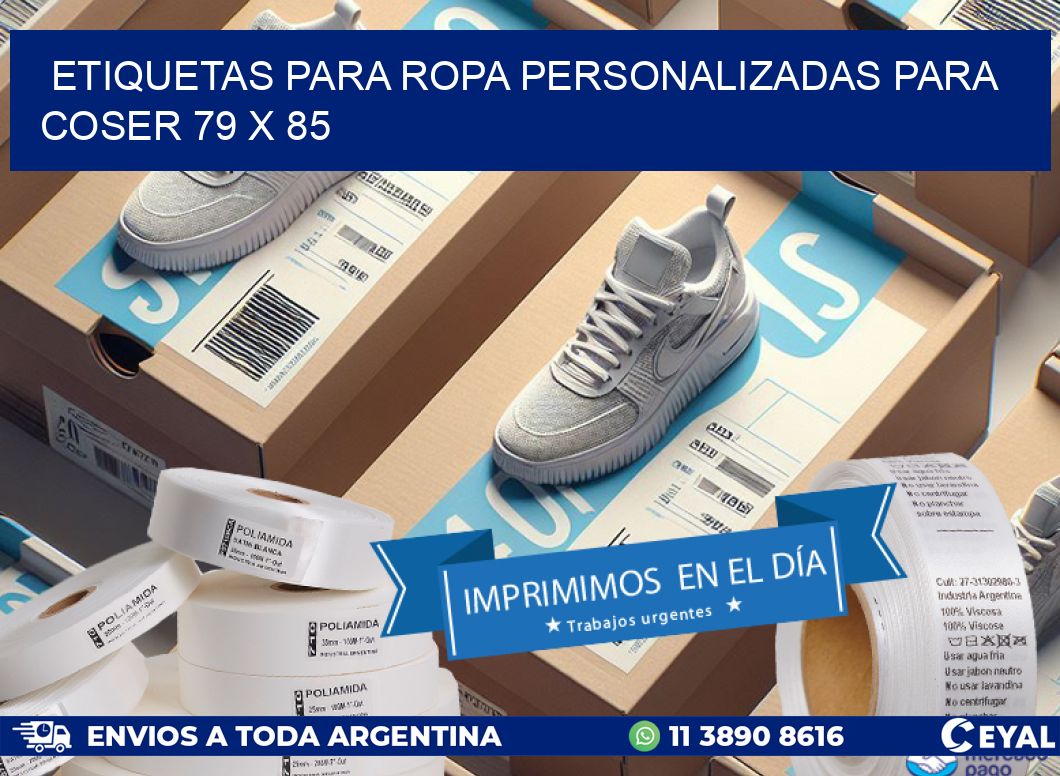 ETIQUETAS PARA ROPA PERSONALIZADAS PARA COSER 79 x 85