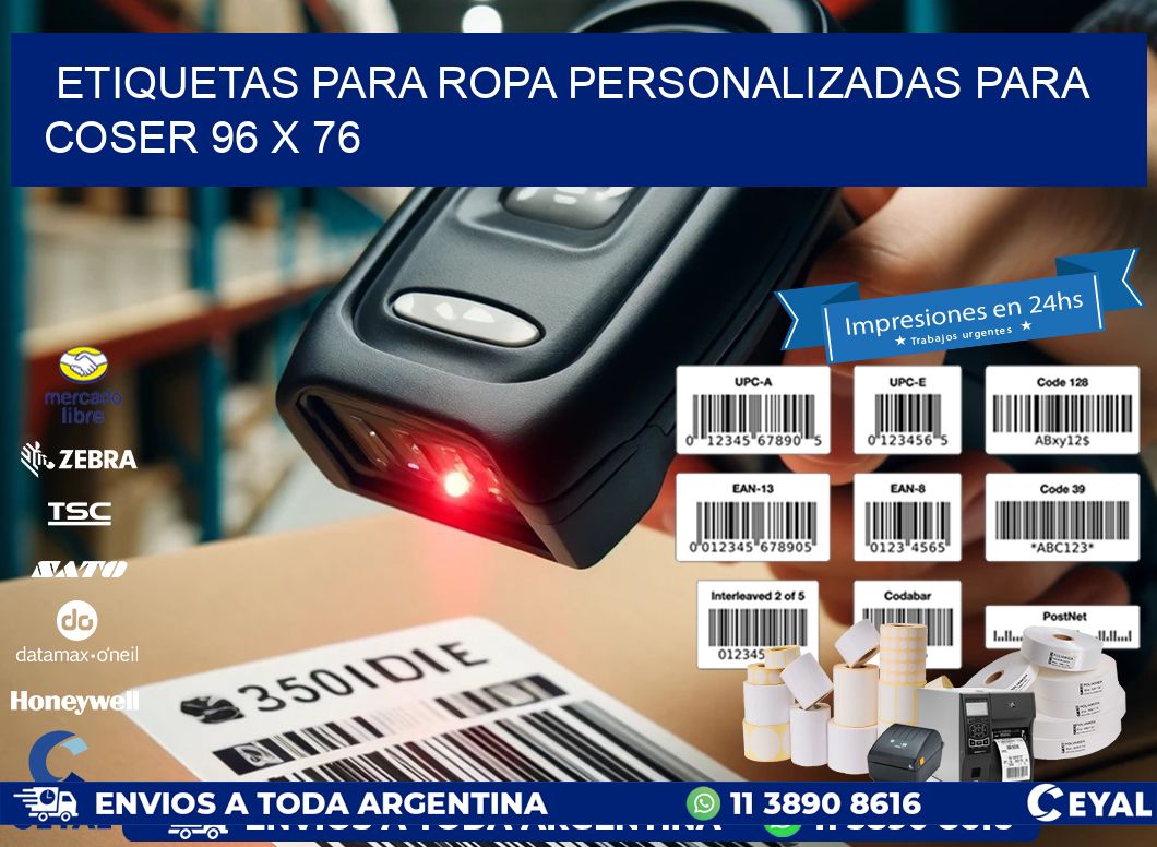 ETIQUETAS PARA ROPA PERSONALIZADAS PARA COSER 96 x 76
