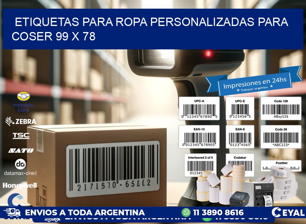 ETIQUETAS PARA ROPA PERSONALIZADAS PARA COSER 99 x 78