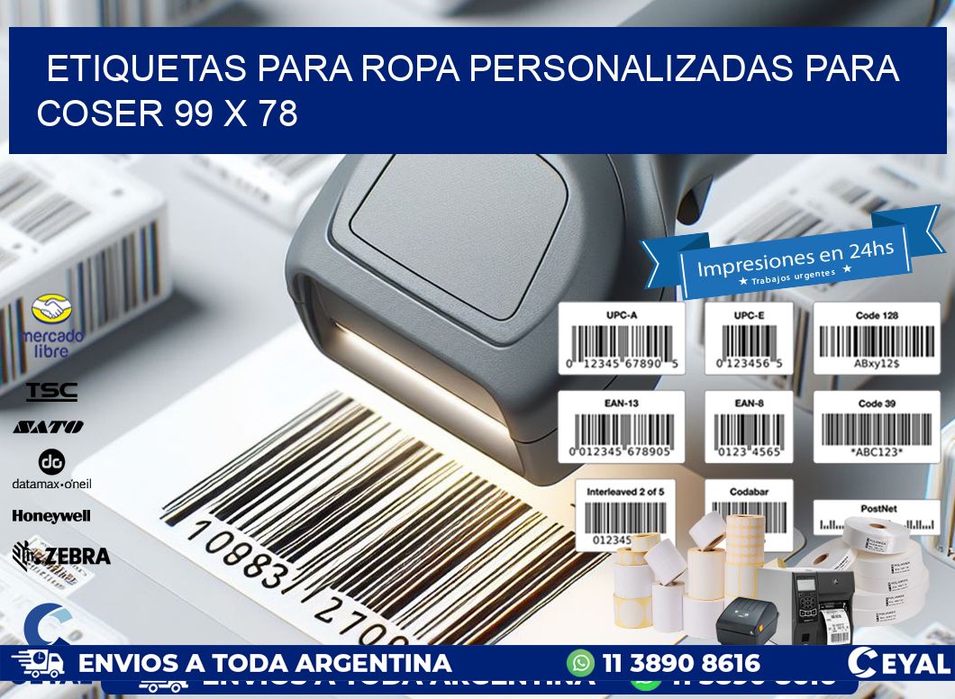 ETIQUETAS PARA ROPA PERSONALIZADAS PARA COSER 99 x 78