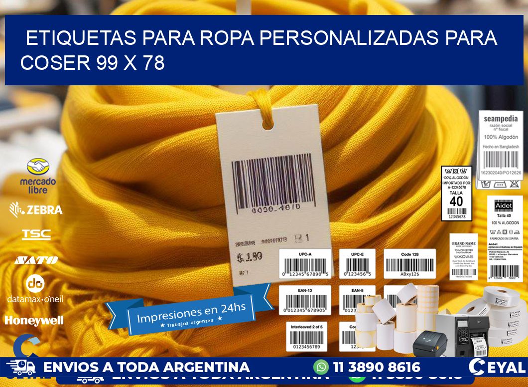 ETIQUETAS PARA ROPA PERSONALIZADAS PARA COSER 99 x 78
