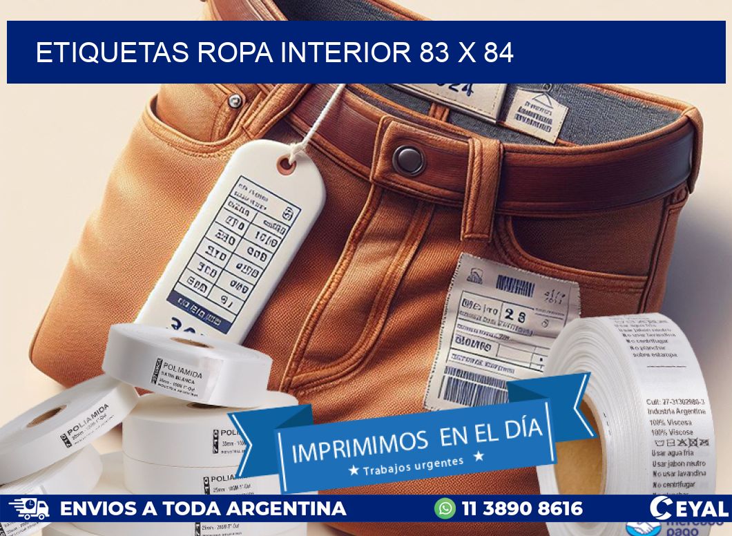 ETIQUETAS ROPA INTERIOR 83 x 84