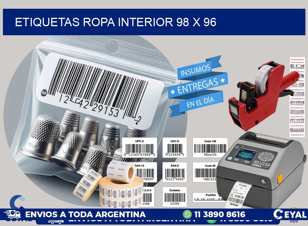 ETIQUETAS ROPA INTERIOR 98 x 96