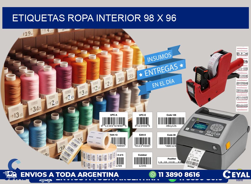 ETIQUETAS ROPA INTERIOR 98 x 96