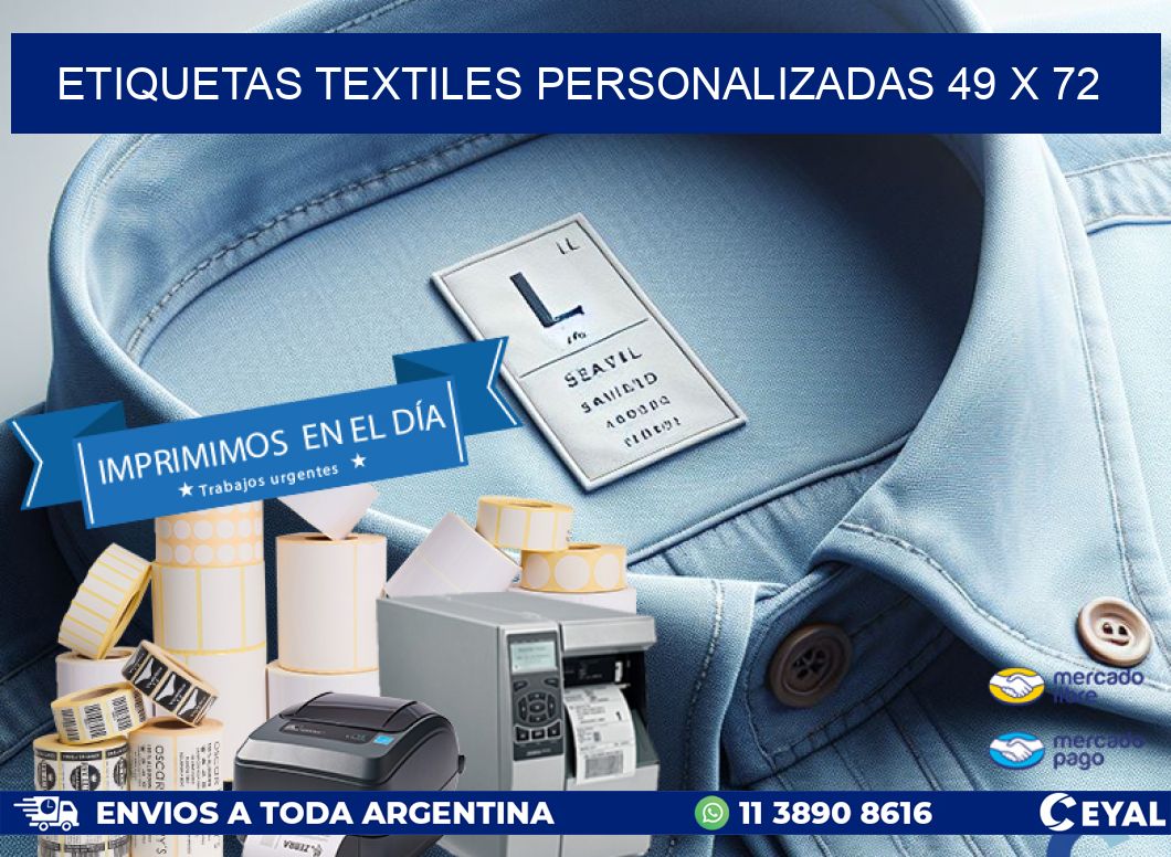 ETIQUETAS TEXTILES PERSONALIZADAS 49 x 72