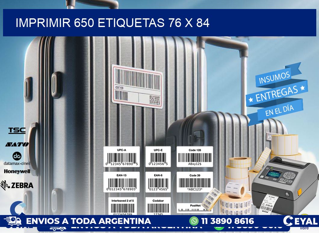 IMPRIMIR 650 ETIQUETAS 76 x 84