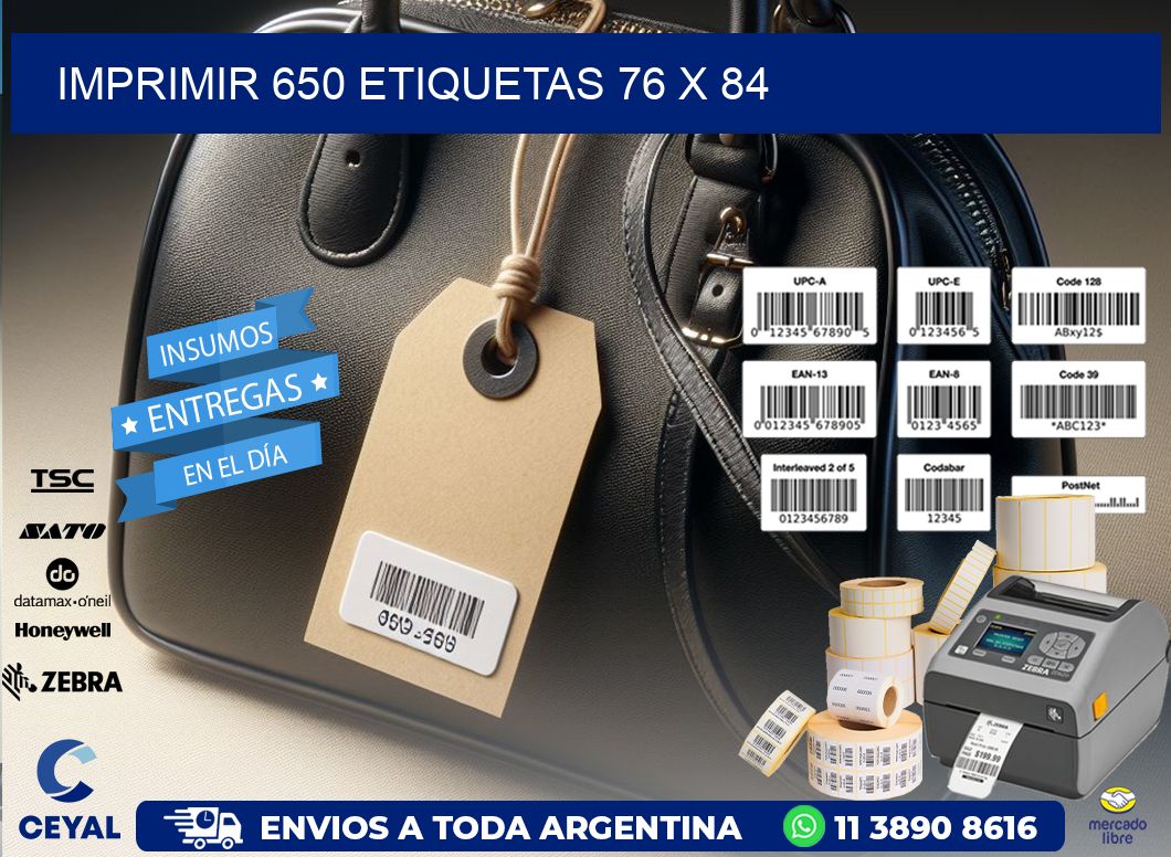 IMPRIMIR 650 ETIQUETAS 76 x 84