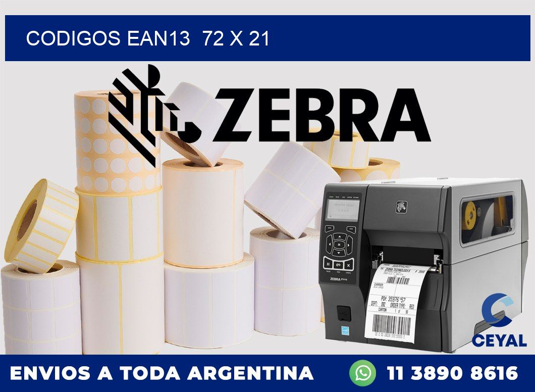 CODIGOS EAN13  72 x 21