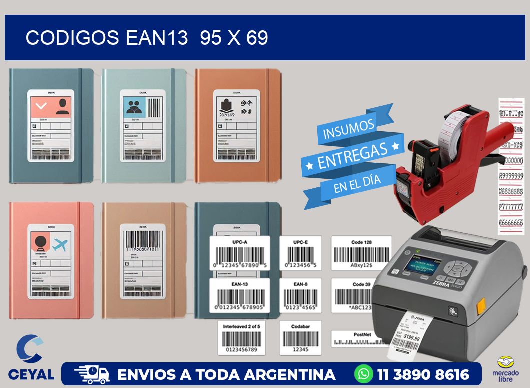 CODIGOS EAN13 95 x 69