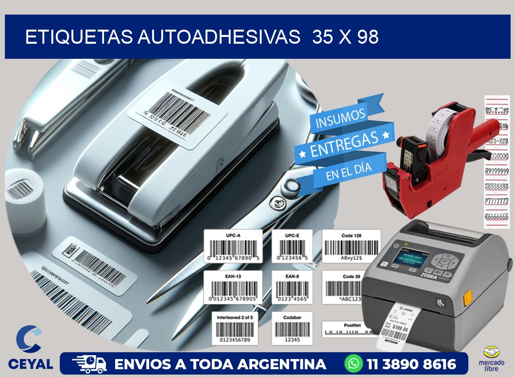 ETIQUETAS AUTOADHESIVAS 35 x 98