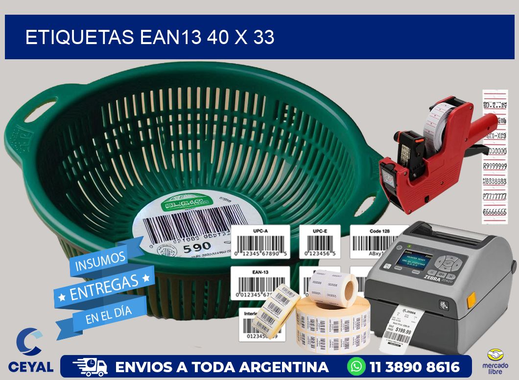 ETIQUETAS EAN13 40 x 33