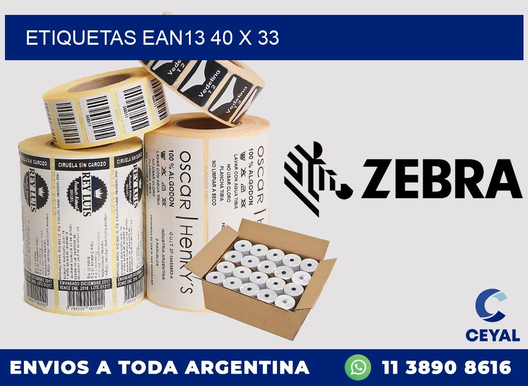 ETIQUETAS EAN13 40 x 33