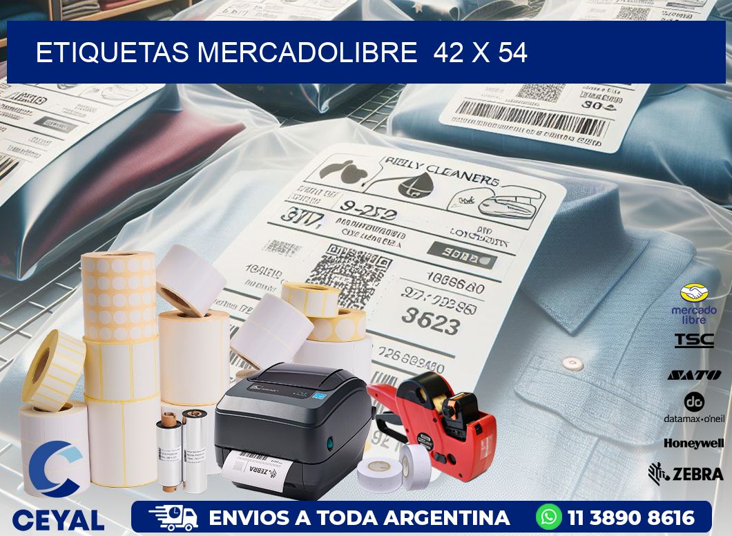 ETIQUETAS MERCADOLIBRE 42 x 54