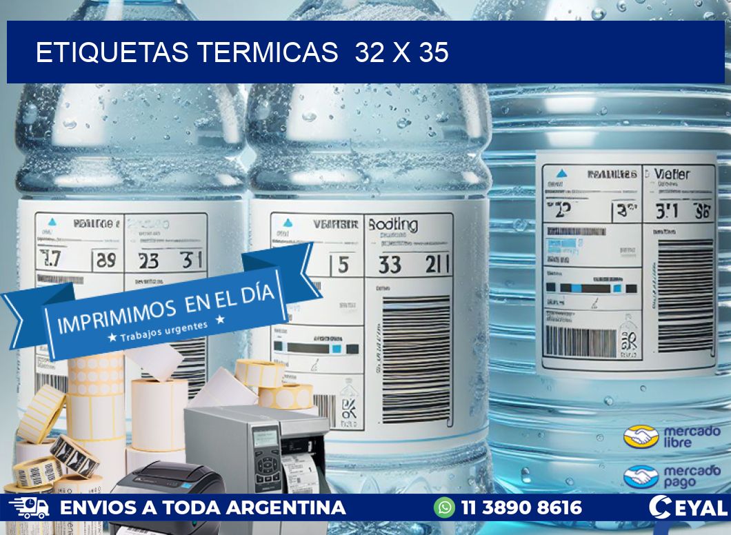 ETIQUETAS TERMICAS 32 x 35