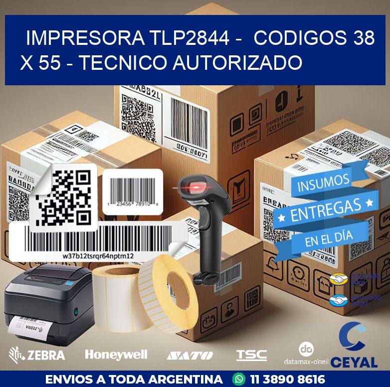 IMPRESORA TLP2844 –  CODIGOS 38 x 55 – TECNICO AUTORIZADO