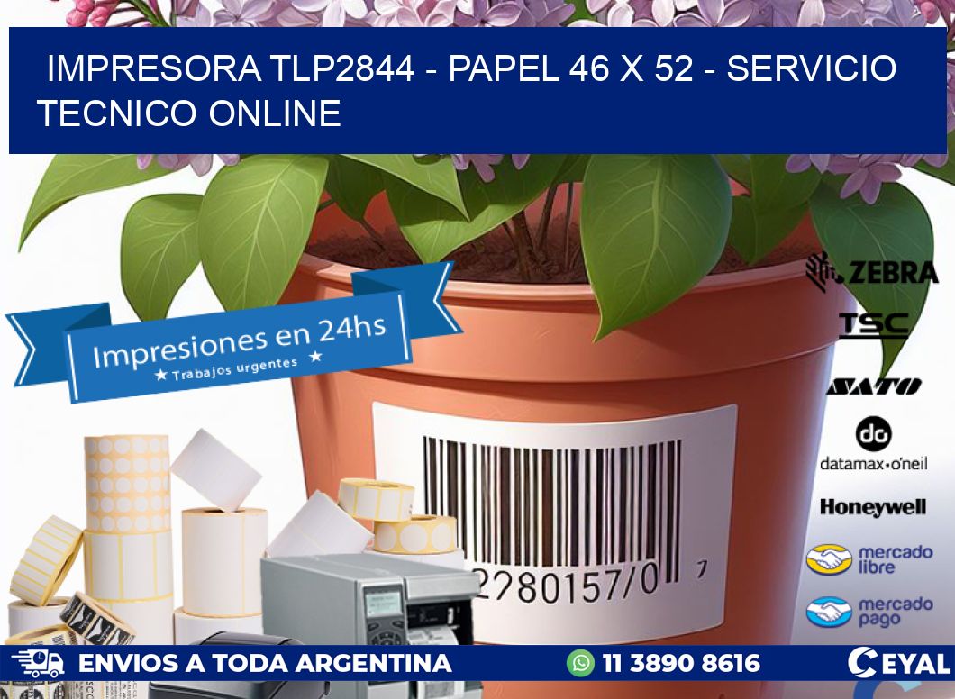 IMPRESORA TLP2844 – PAPEL 46 x 52 – SERVICIO TECNICO ONLINE