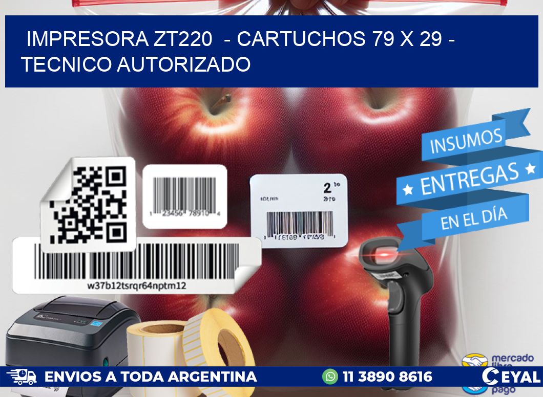 IMPRESORA ZT220 - CARTUCHOS 79 x 29 - TECNICO AUTORIZADO