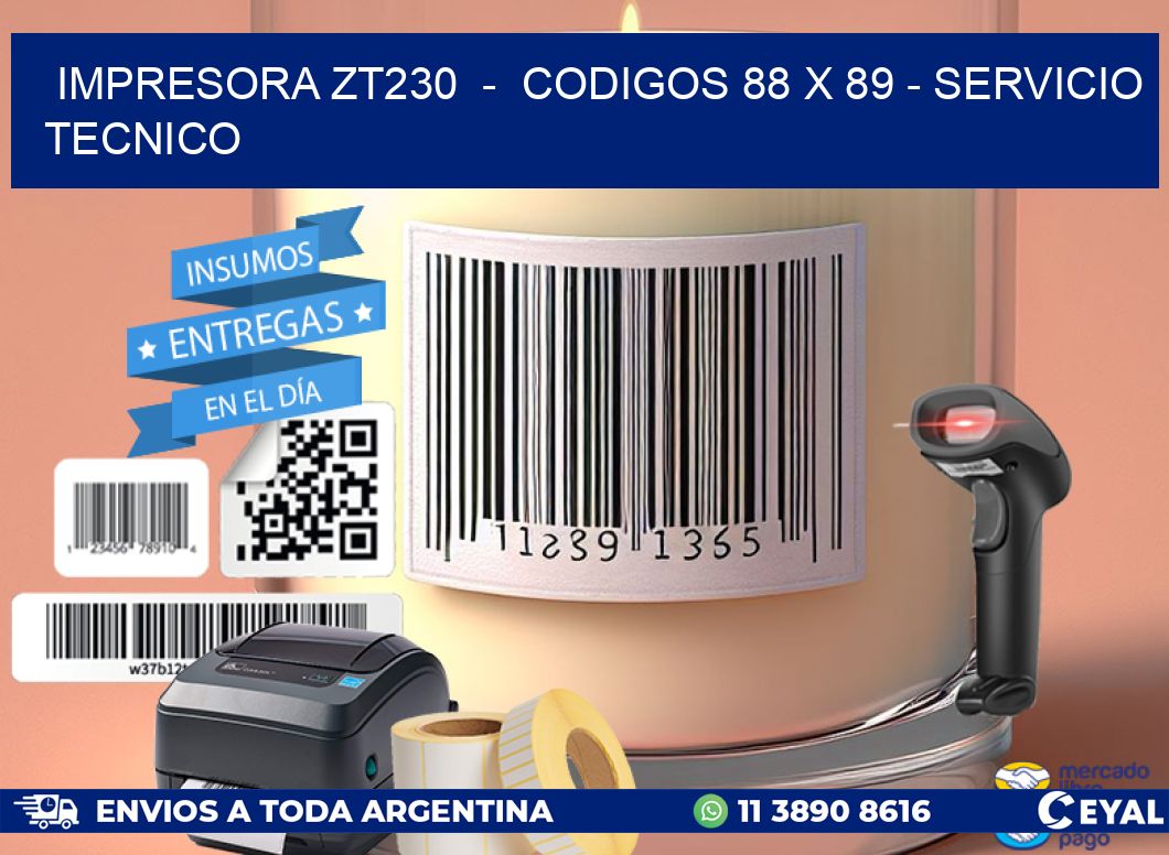 IMPRESORA ZT230 - CODIGOS 88 x 89 - SERVICIO TECNICO