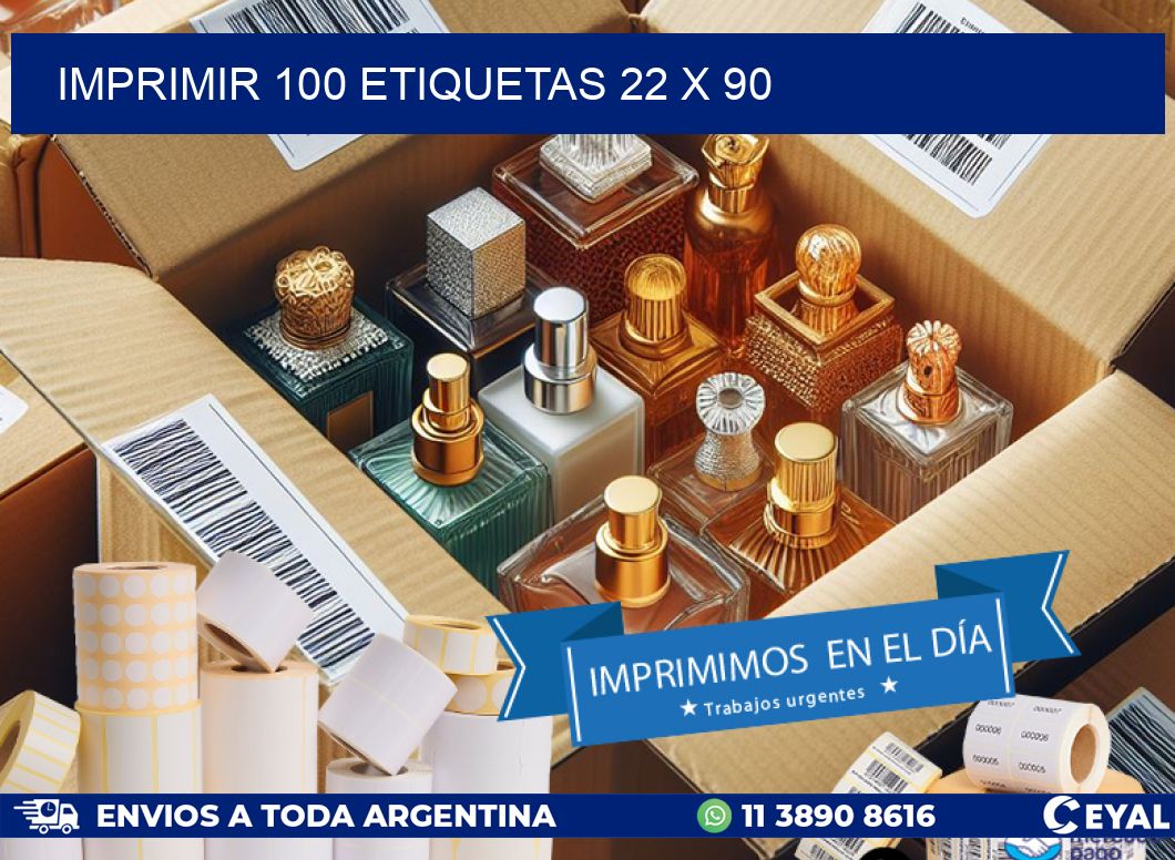 IMPRIMIR 100 ETIQUETAS 22 x 90