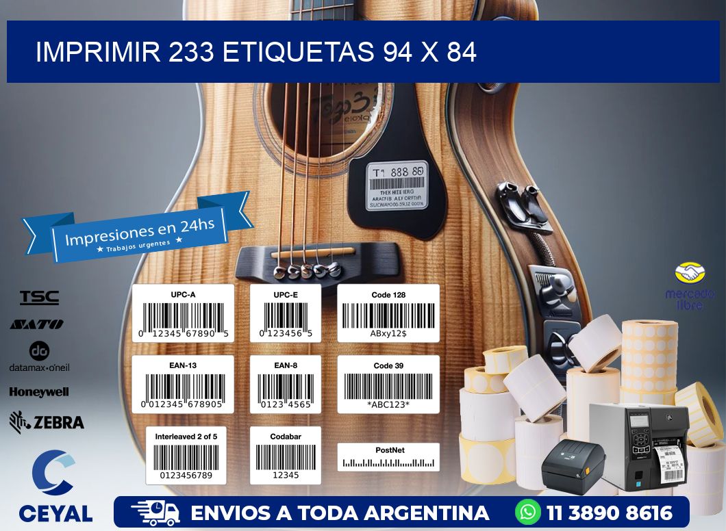 IMPRIMIR 233 ETIQUETAS 94 x 84