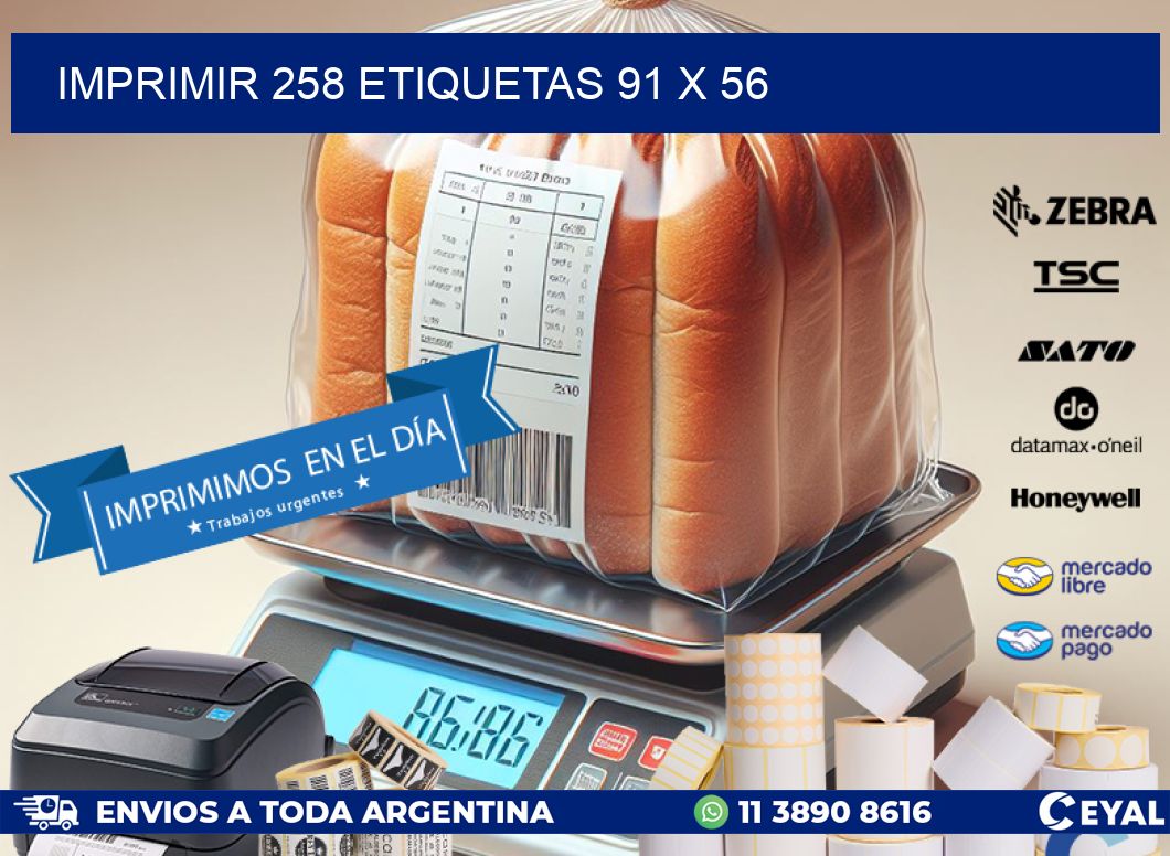 IMPRIMIR 258 ETIQUETAS 91 x 56