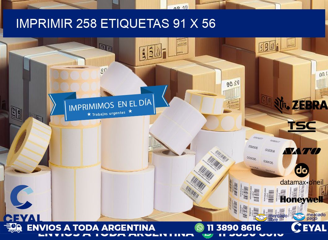 IMPRIMIR 258 ETIQUETAS 91 x 56