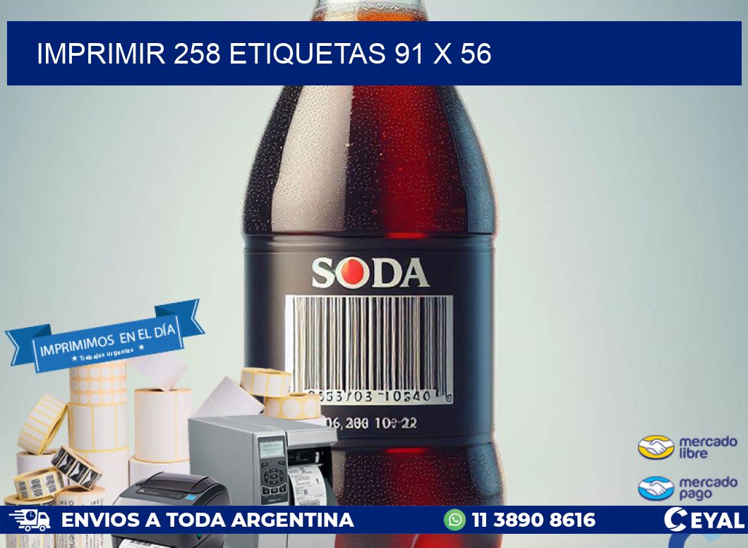 IMPRIMIR 258 ETIQUETAS 91 x 56