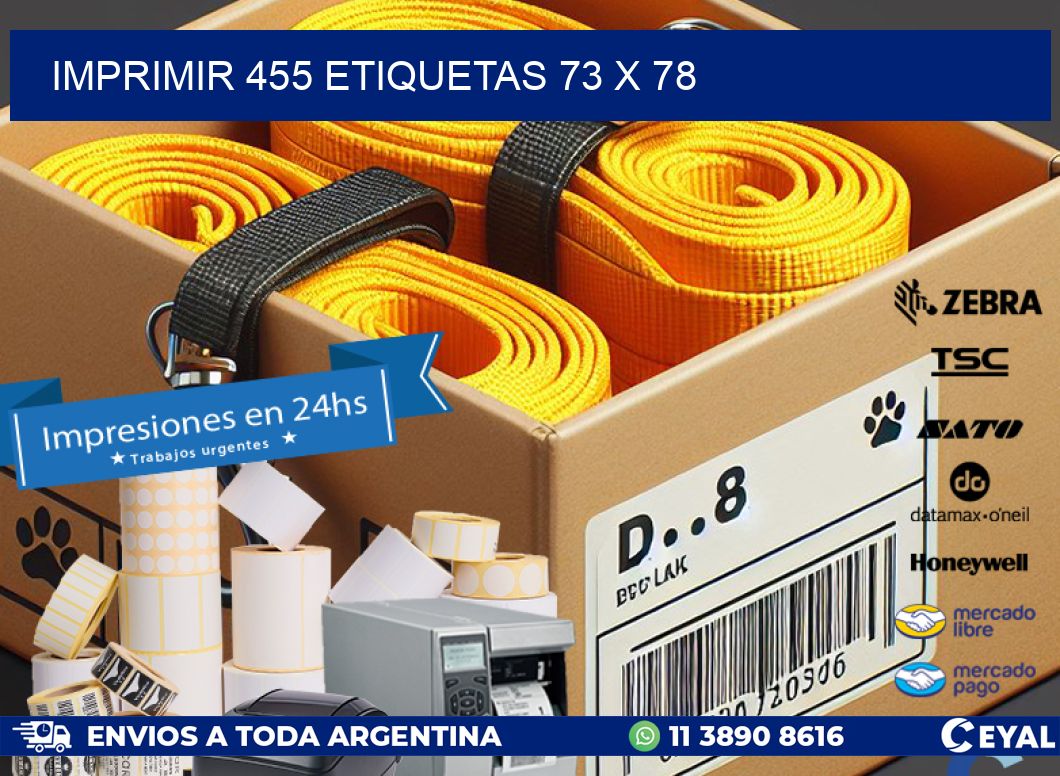 IMPRIMIR 455 ETIQUETAS 73 x 78