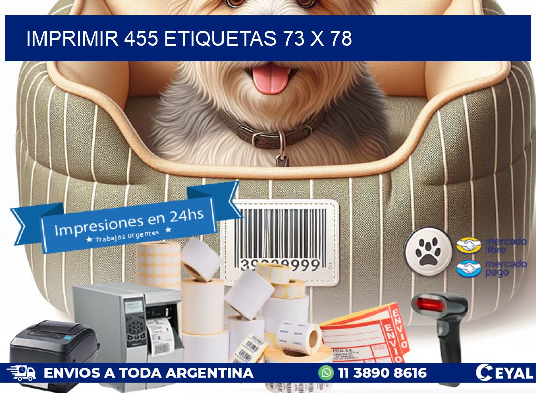 IMPRIMIR 455 ETIQUETAS 73 x 78