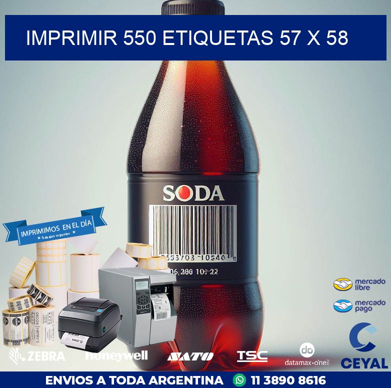 IMPRIMIR 550 ETIQUETAS 57 x 58