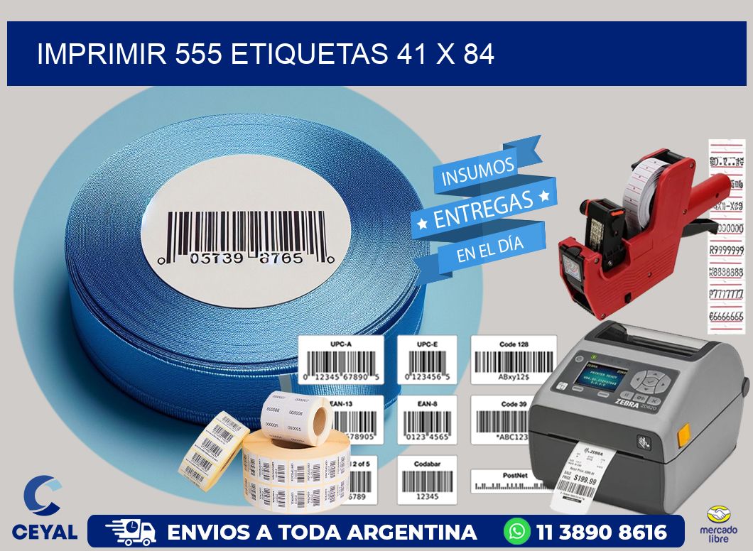IMPRIMIR 555 ETIQUETAS 41 x 84