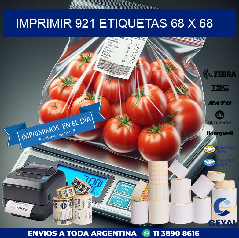 IMPRIMIR 921 ETIQUETAS 68 x 68