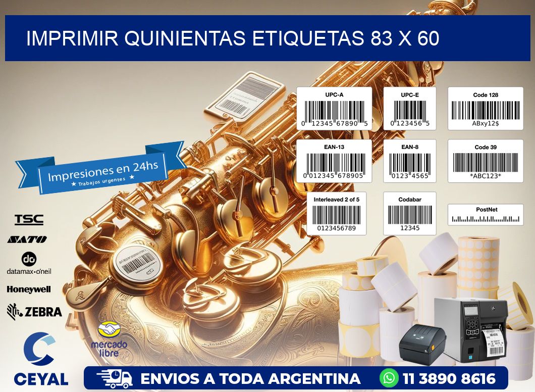 IMPRIMIR QUINIENTAS ETIQUETAS 83 x 60
