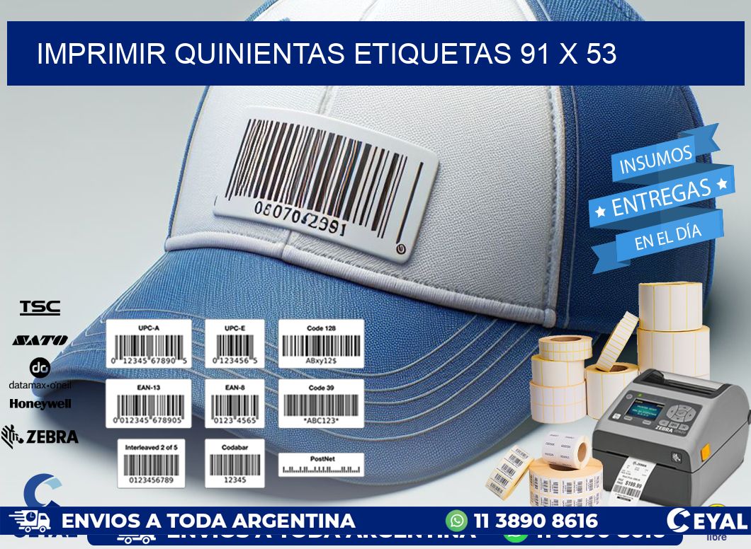 IMPRIMIR QUINIENTAS ETIQUETAS 91 x 53
