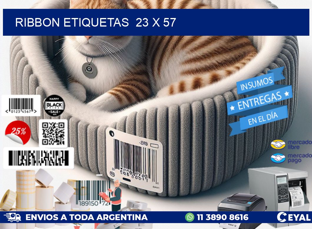 RIBBON ETIQUETAS  23 x 57