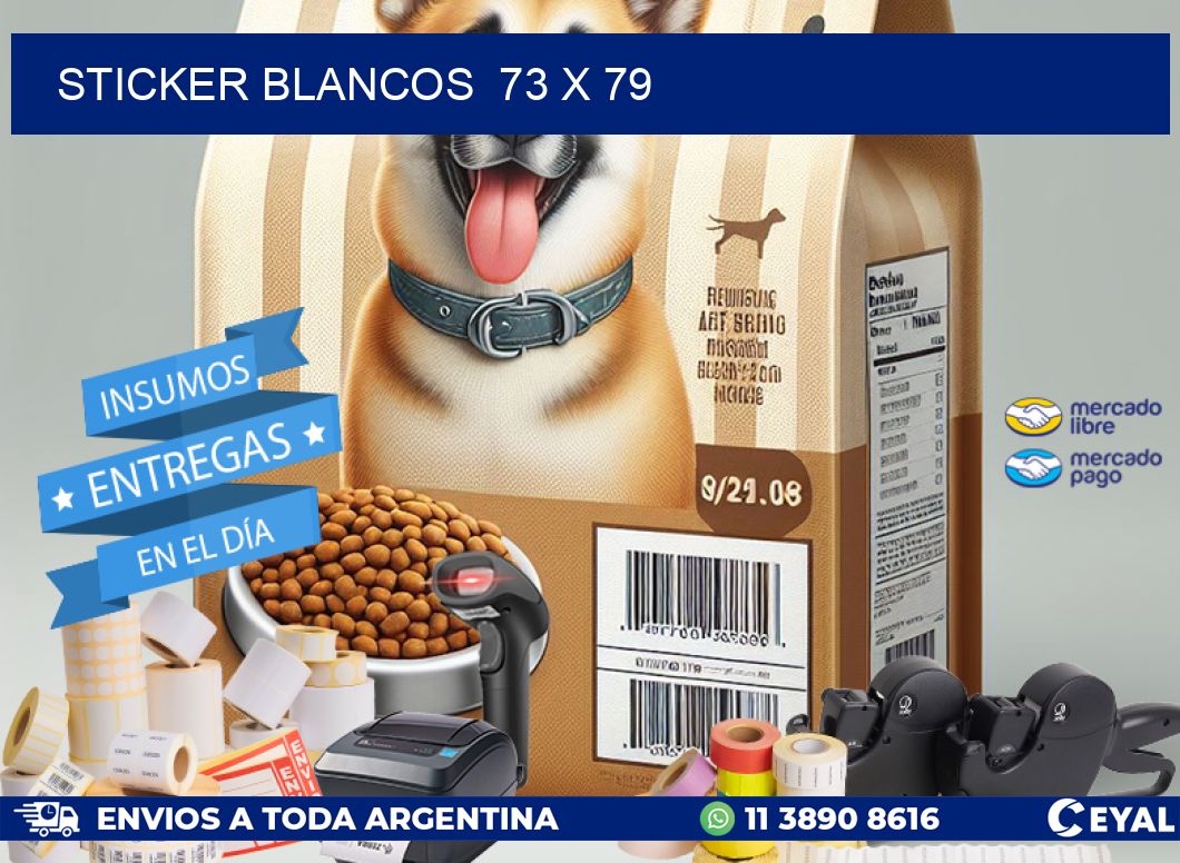 STICKER BLANCOS  73 x 79