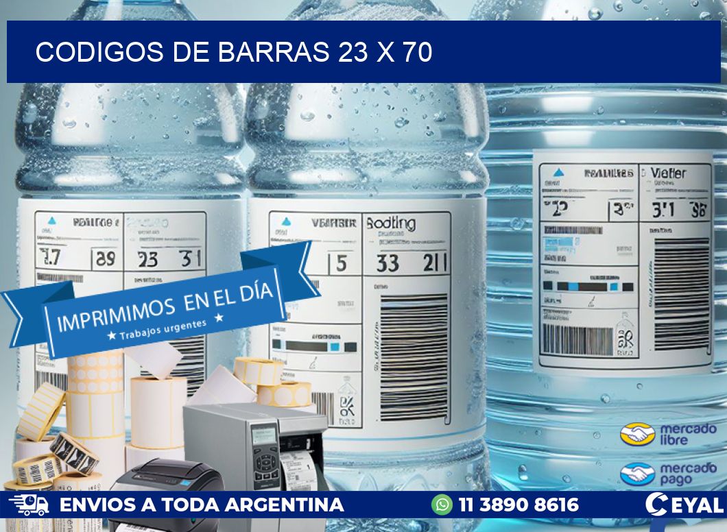 codigos de barras 23 x 70