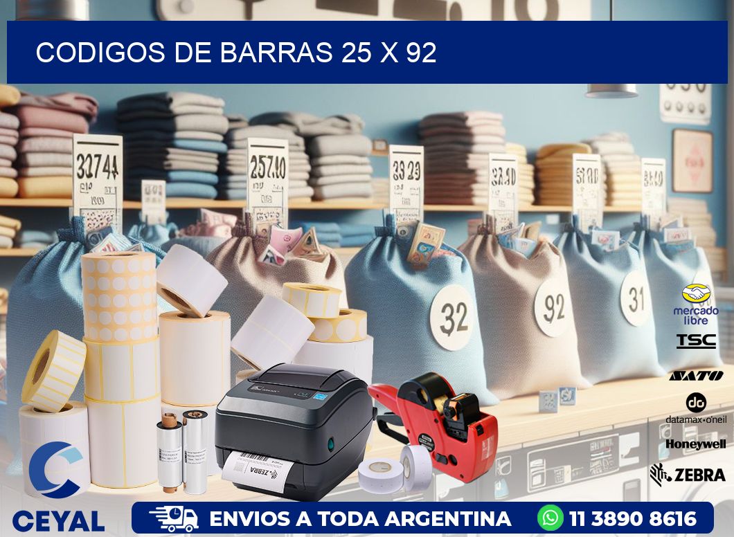codigos de barras 25 x 92