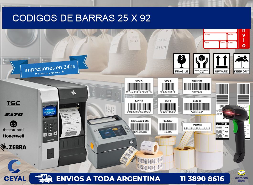 codigos de barras 25 x 92