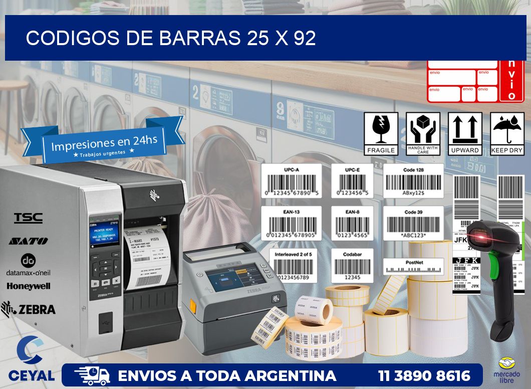 codigos de barras 25 x 92