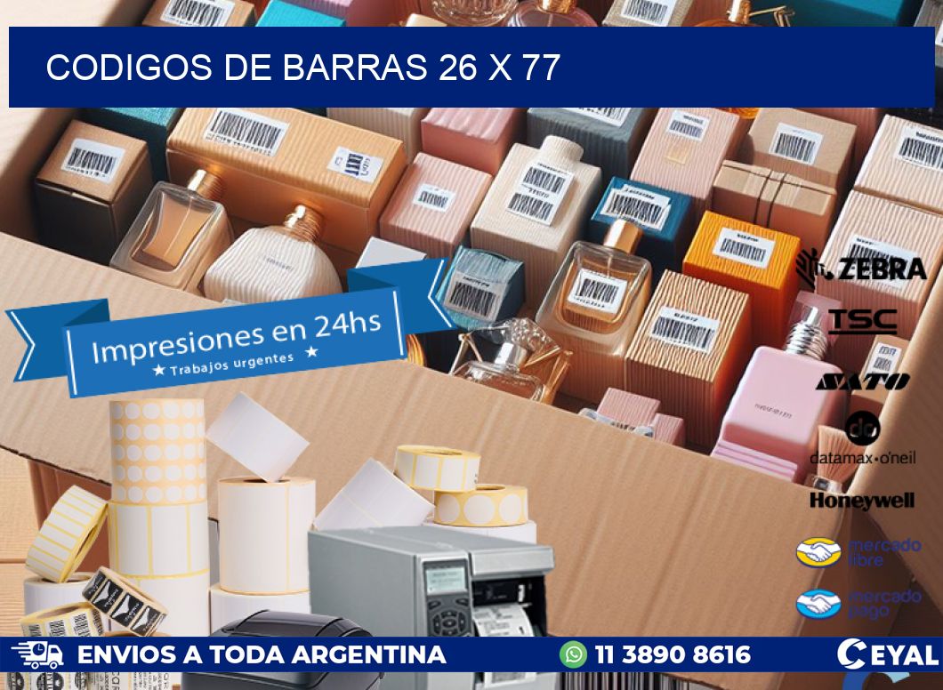 codigos de barras 26 x 77