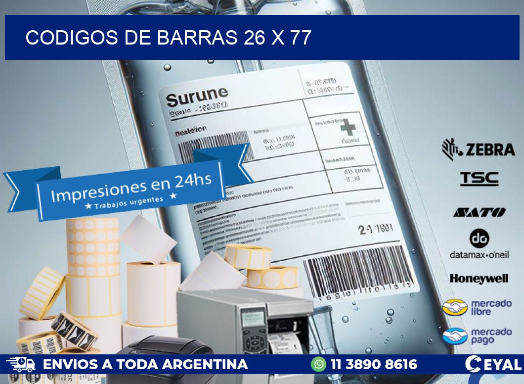 codigos de barras 26 x 77