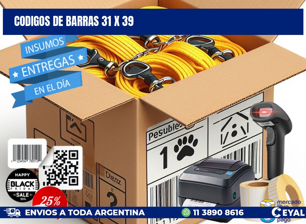 codigos de barras 31 x 39