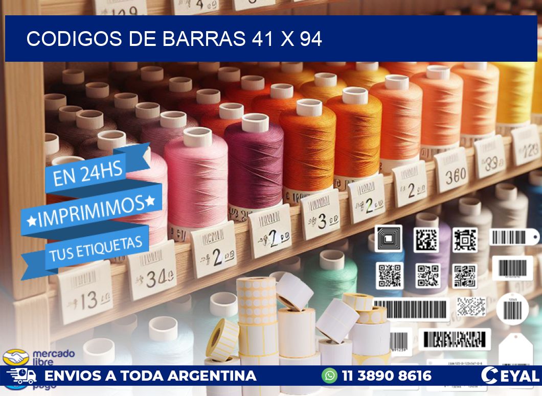 codigos de barras 41 x 94