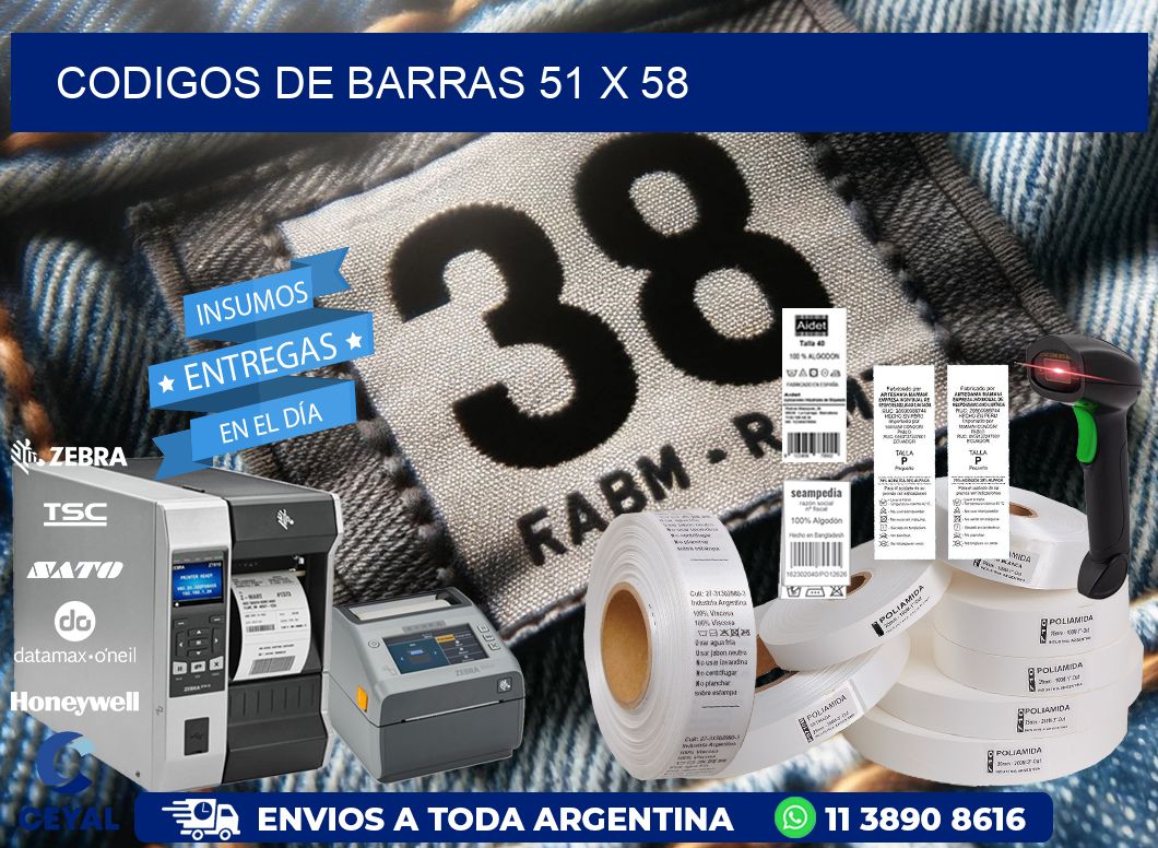 codigos de barras 51 x 58