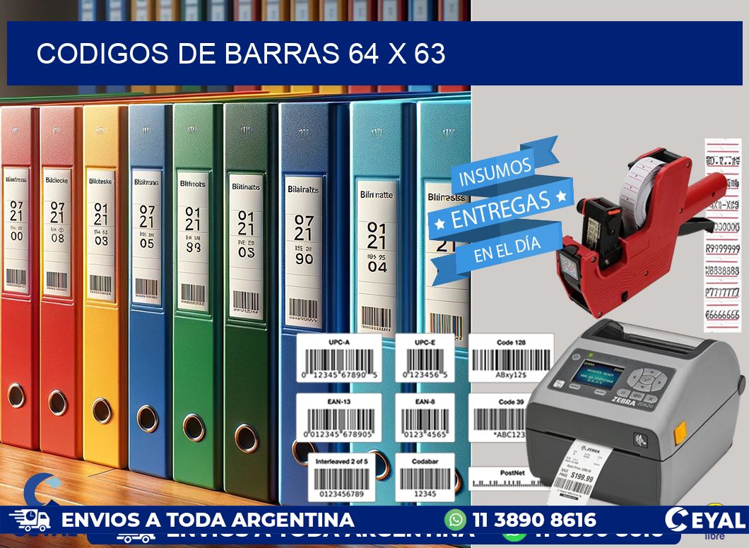 codigos de barras 64 x 63