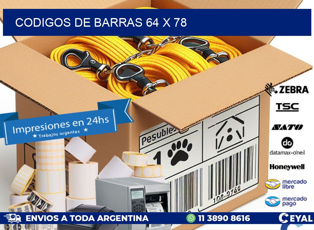 codigos de barras 64 x 78